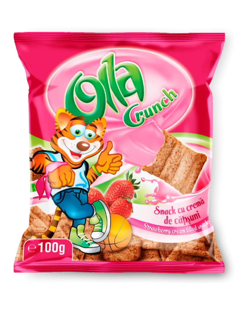 Olla crunch, epres krémmel töltött gabona falatkák - Scandic Royal Kft.