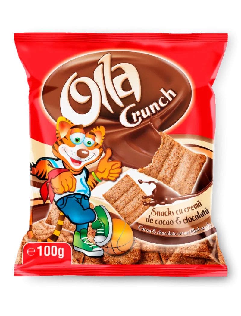 Olla crunch, kakaós krémmel töltött gabona falatkák - Scandic Royal Kft.