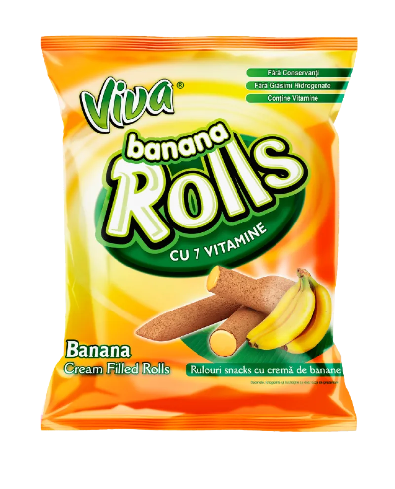 Viva banános krémmel töltött extrudált gabonarudacska - Scandic Royal Kft.