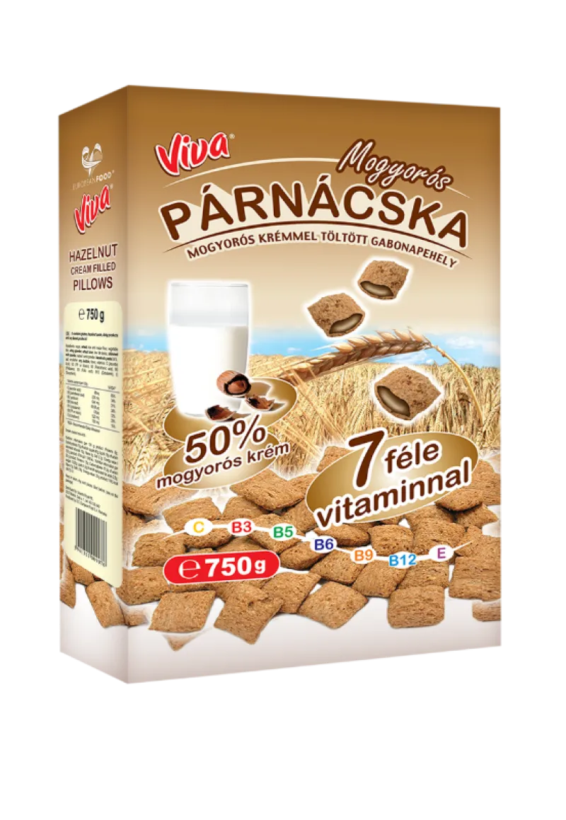 Viva mogyorós ízű krémmel töltött gabonapárnácska - Scandic Royal Kft.