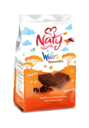 Naty brownie ízű krémmel (80%) töltött ostya - Scandic Royal Kft.