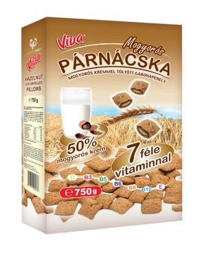 Viva mogyorós ízű krémmel töltött gabonapárnácska - Scandic Royal Kft.