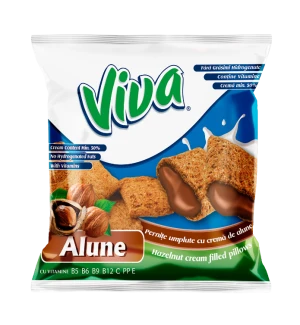 Viva snacks, mogyorós ízű krémmel töltött gabonapárnácska - Scandic Royal Kft.