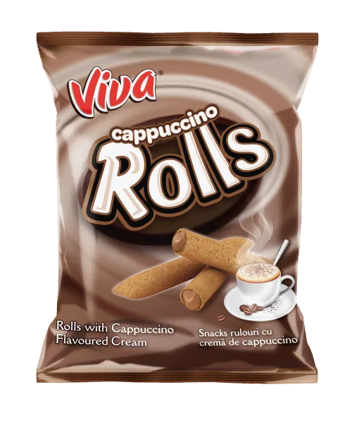 Viva cappuccinos ízű krémmel töltött gabonarudacska